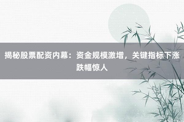 揭秘股票配资内幕：资金规模激增，关键指标下涨跌幅惊人