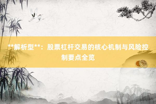 **解析型**：股票杠杆交易的核心机制与风险控制要点全览
