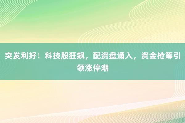 突发利好！科技股狂飙，配资盘涌入，资金抢筹引领涨停潮