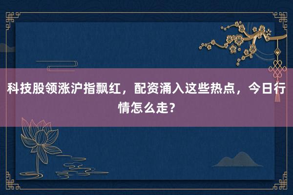 科技股领涨沪指飘红，配资涌入这些热点，今日行情怎么走？